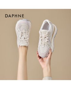DAPHNE DAPHNE Women's Training Shoes Casual Sports Running Sneakers Canvas Shoes Beige Size 37