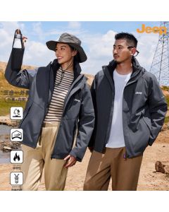 JEEP冲锋夹克衣可拆卸羽绒内胆三合一休闲防风情侣登山服
JEEP冲锋夹克衣可拆卸羽绒内胆三合一休闲防风情侣登山服