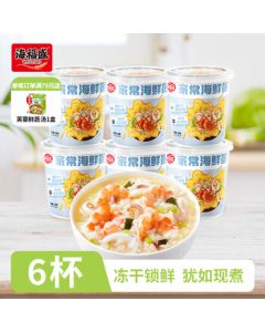 Haifusheng Instant Porridge Convenient Food for Breakfast & Late-Night Snacks Freeze-Dried Eight-Treasure Porridge Homemade Seafood Porridge 6 Cups 228g