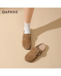 Daphne Birkenstock Open-Toe Slide Sandals for Women, Summer 2025 Thick-Soled Comfortable Slip-On Soft Sole Shoes, Khaki, Size 37