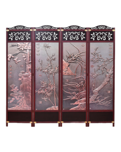 Yunjie Chinese Style Solid Wood Room Divider Screen, Modern Simple Partition for Living Room, Bedroom, Hotel Wall, Office, Entryway