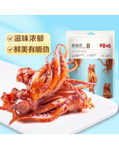 Bestore Ready-to-Eat Squid Tentacles with BBQ Flavor 80g, Spicy Seafood Snack