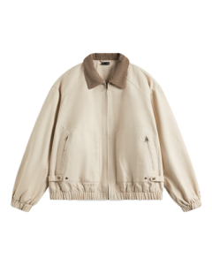 Li Ning Jacket Men's and Women's Retro Fashion Cotton Versatile Turn-Down Collar Sports Coat AJDU321