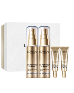 L'Oréal [Same as Hua Shao] Little Gold Tube Sunscreen 30ml*2, Outdoor UV Protection Skincare, Mid-Autumn Festival Gift, National Day Travel Essential