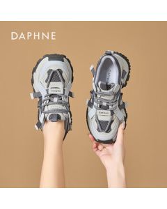 DAPHNE Daphne Platform Chunky Sneakers for Women Casual Sports Running Shoes Grey Size 36