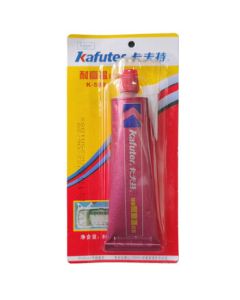Kafuter K-588 High-Temperature Resistant Silicone Red Adhesive, Gasket-Free Sealant, 90g Plate Pack