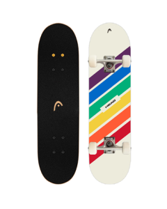 HEAD Skateboard for Adults - Professional Trick Board for Beginners, Kids, Boys & Girls - Double Kick Cruiser for Street and Commuting