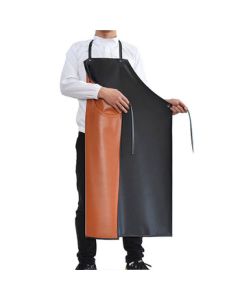 Haoying Double-Layer Waterproof, Oilproof, and Stain-Resistant Apron for Aquaculture – Universal Acid and Alkali Resistant, Extra Large and Thick PVC Sleeveless Leather Apron Waist Cover – Black and Red Composite