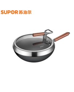 SUPOR Non-Stick Titanium-Alloy Wok Without Coating, Universal Stove-Compatible CC32YT1 32cm