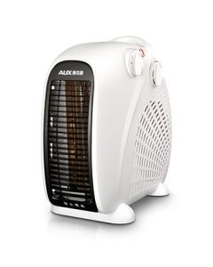AUX (AUX) Heater, Electric Warm Air Blower, Energy-Efficient Mini Small Bathroom Heater, Portable Space Heater with Thermostat, Dual Use (Standing/Desktop) Model NFJ-200A2 in White
