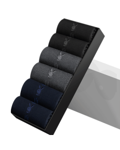 Playboy Business Men's Socks, Cotton Anti-Bacterial Socks, Casual Breathable Mid-Calf Socks
