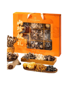 No.1 Member Store Premium Mushroom Gift Box 435g - Dried Wood Ear, Shiitake, and Agaricus Blazei - Mid-Autumn Festival Corporate Gifts