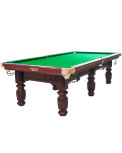 Wisdon Round Leg Billiard Table - American & Chinese Black 8 Standard 9-Foot Pool Table with Ball Collector, Luxury Configuration