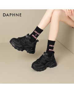 Daphne Dad Shoes Women's Chunky Platform Sneakers Casual Versatile Sports Shoes 4024404472 Black 36