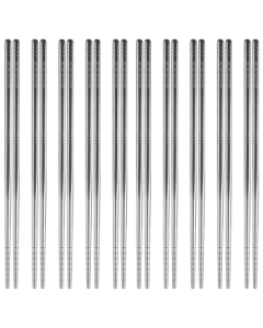 Maxcook 304 Stainless Steel Chopsticks, 10-Pair Box Set MCPJ-GK10A, Anti-Slip, Heat-Resistant, Durable