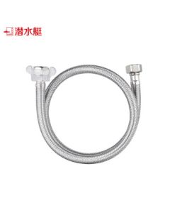 Submarine Stainless Steel Braided Water Supply Hose 1/2" Dual-Hole Toilet Inlet Pipe 80cm F-80