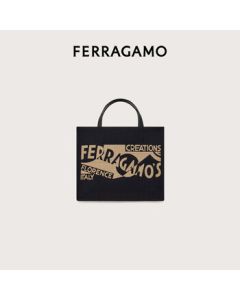 Ferragamo Women's Black Shopping Bag 0776548 Gift for Girlfriend