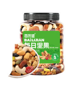 Bailijian Daily Nuts 500g/Can Original Flavor Mixed Nuts Snack Cashew Walnut Raisins