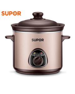 SUPOR Electric Stew Pot 3L, Ceramic Inner Pot, Automatic Smart Slow Cooker for Home Use, Rice Porridge Cooking, Baby Food Warmer DG30YK11