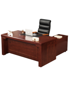 ZHONGWEI Chinese-style Executive Desk, Manager Office Desk, Wood Veneer Supervisor Desk, President Desk, 1.8m with Cabinet