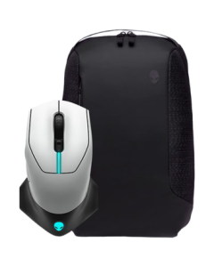 Alienware AW610M + AW323P Wireless Gaming Mouse + Backpack Combo, Dual-Mode Charging Esports Mouse, Ergonomic Mechanical Macro Infinite RGB High-End Peripheral