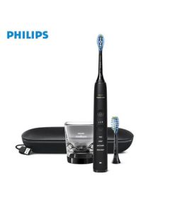 Philips (PHILIPS) DiamondClean Pro Smart Sonic Electric Toothbrush for Adults Couples, Bluetooth APP, Includes 2 Brush Heads + Charging Glass, Black HX9912/77