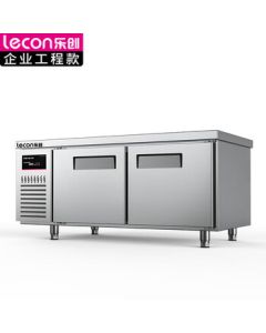 Lecon Commercial Freshness Workstation 1.5*0.6m Horizontal Freezer for Kitchen and Milk Tea Shop, Dual-Temperature Engineering Model LC-GD-SWT15