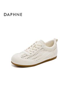 Daphne Retro German Training Shoes Women's New Summer Hollow Knit Mesh Sneakers 4025101783 Hollow Beige 37
