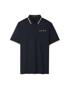 HLA Men's Short Sleeve Shirt Black - MUSHI Black L - Custom Fit