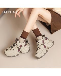 Daphne Women's Casual Shoes Thick-Soled Platform Dad Sneakers Breathable Comfortable Women's Shoes 4024404453 Beige 36
