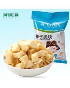 Forrest Gump's Delicacy 32g Coconut Crisp Chunks - Dried Coconut Meat, Freeze-Dried Fruit Snacks, Small Pack