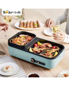 Bear Electric Grill and Hot Pot Dual-Use Pan, Multi-functional Home Cooking Pot Electric Grill DKL-C16G5