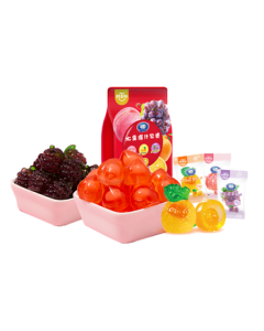 Amos (amos) Juicy Gummy Candy 450g Mixed Flavors, Filled Chewy Candy, Wedding Candy, Snack, Fruit Candy