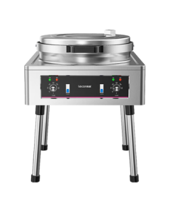 Lecon Commercial Electric Pancake Maker, Double-Sided Heating, Large Deepened Pancake Machine, Griddle for Scallion Pancakes, Pan-Fried Buns, Dumplings, Flatbreads, and Crepes, YXD-56C Knob Type 58CM