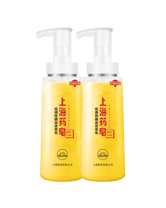 Shanghai Medicated Soap Sulfur Soap Liquid Body Wash for Men & Women, Anti-Mite & Antibacterial Shower Gel, 500g*2 (Random Packaging)