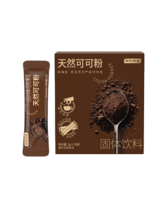 JD Jingzao Natural Raw Cocoa Powder 150g (5g*30 Sachets) Unalkalized Roasted Hot Chocolate Drink Sugar-Free Small Pack