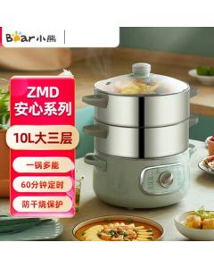 Bear Multi-Purpose Electric Steamer Pot, 3-Tier 10L Large Capacity Detachable DZG-D80G5 [ZMD Safety Series]