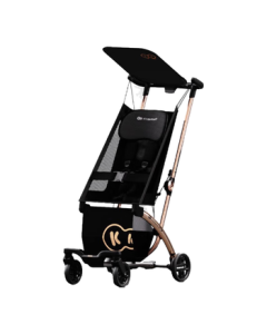 KinderKraft KK Pocket Stroller Little Cutie Baby Stroller, Lightweight Foldable High-View Stroller for Kids, Black