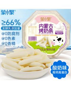 Meng Xiaoju Inner Mongolia Roasted Milk Strips Yogurt Flavor 65g - Milk Skin, Cheese, Dairy Snack