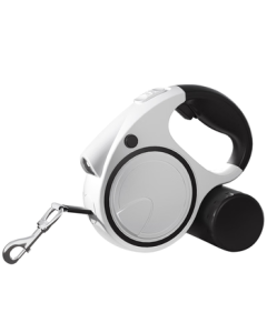 HELLOJOY Automatic Retractable Dog Leash with Light for Small to Medium Dogs, Anti-Pull Walking Leash, Black 5m Length