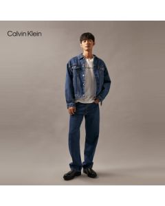 Calvin Klein Jeans Men's Casual Commuting Long-Sleeve T-Shirt with Minimalist CK Letter Print J326798 for Spring/Fall