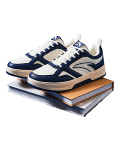 Anta Le You Board Shoes Men's Sneakers - Thick-Soled White Casual Shoes, Durable Campus Trendy Comfortable Unisex Leisure Shoes