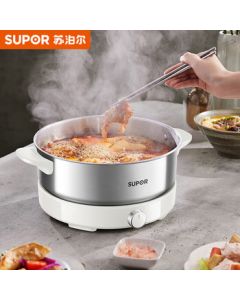SUPOR Electric Hot Pot, 4L Capacity, 1600W Fast Heating, Multi-functional Detachable Electric Cooking Pot, 3-Temperature Control, Easy to Clean, H40YKX57