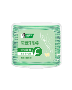 DARLIE (formerly Darkie) Smooth Dental Floss Picks 40pcs Individually Wrapped, Slim & Strong, Random Old/New Packaging