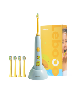 Lebooo Kids Electric Toothbrush - Antibacterial Soft Bristles, Scientific Brushing Guidance, Perfect Gift for Children's Birthday or Mid-Autumn Festival, Suitable for Ages 3-15, YOYO Cute Blue