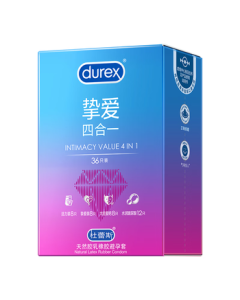 Durex Ultra-Thin Condoms, True Love 4-in-1 36-Pack, Value Bulk Combo, Adult Products