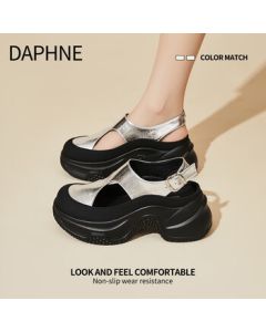 DAPHNE Open-Toe Platform Sandals 2025 New Summer Women's Shoes for Dress Outfits, Versatile Slip-On Thick-Soled Sandals