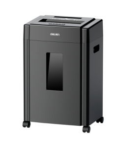 Delisi Paper Shredder - Large Office 5-Level Security, 8-Sheet Capacity per Pass, 23L Visible High-Capacity Commercial & Home Use A4 Document Shredder with CD/Card/Stapler Shredding Capability (Model 33043)
