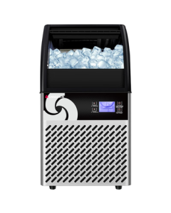 CHIGO Commercial Ice Maker, Large Capacity Fully Automatic Ice Machine for Milk Tea Shops, Small Beverage Stores, and Enterprise Procurement, 60KG Ice Production with 50 Ice Trays, Model SY60