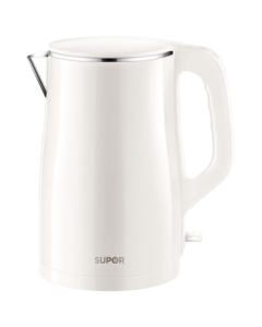 SUPOR Electric Kettle 1.5L Small Capacity Stainless Steel Water Boiler, 304 Stainless Steel, Double-Layer Anti-Scald Seamless Electric Kettle SW-15T80A